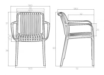 Стул обеденный ДОБРИН ВАЛТЕР АРМ (черный (Б-03)) / DOBRIN WALTER ARM (B-03))