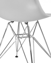 Стул обеденный ДОБРИН ДСР (ножки хром, цвет светло-серый (ГР-01)) 4 шт / DOBRIN DSR (GR-01))