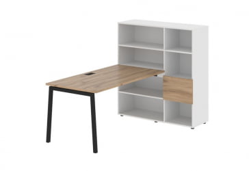 Рабочая станция ЕДИС ЕЛРСТ 1215 Дуб Денвер светлый Черный Белый / EDIS ELRST