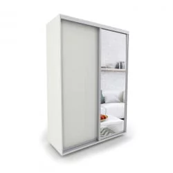 Шкаф-купе 2-х дверный Акцент-Сим ДЗ 1600х600  Выбеленное дерево