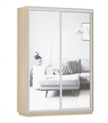 Шкаф-купе двухдверный Экспресс Дуо Экспенс 1400х2400х Ясень шимо светлый / 1400х2400h