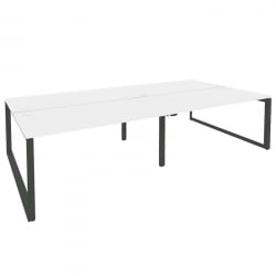 Рабочая станция на О-образном м/к ОНИКС О.МО-Д.РС-4.4.8 Белый Бриллиант/Антрацит / ONIX O.MO-D.RS-4.4.8