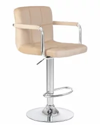 Стул барный ДОБРИН КРУГЕР АРМ Бежевый велюр МДЖ9-10 / DOBRIN KRUGER ARM MJ9-10