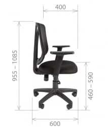 Кресло офисное CHAIRMAN 626 Черный Оранжевая сетка