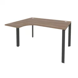 Стол эргономичный левый на П-образном м/к ОНИКС О.МП-СА-3Л Дуб Аризона/Антрацит / ONIX O.MP-SA-3L