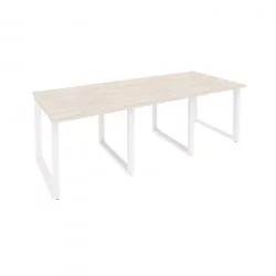 Стол переговорный (3 столешницы) ОНИКС О.МО-ПРГ-3.0 Денвер Светлый/Белый / ONIX O.MO-PRG-3.0