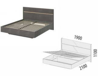Кровать с подъемным механизмом Монако 902.36 Оникс Десерт серый