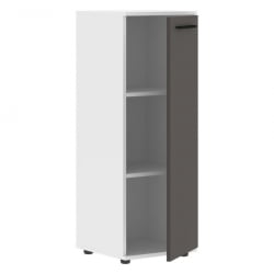 Шкаф-колонка с глухой средней дверью ЕДИС ЕМCС 42.1 Мокко Черный Белый / EDIS EMCS