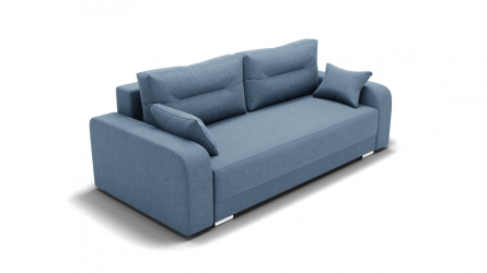 Диван Модерн -1 (ЗР) Цвет фасада: Голубой; Тип: Прямой; Материал фасада: Металл/Велюр