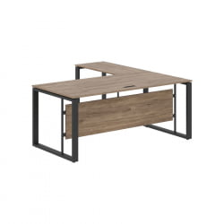 Стол с боковой приставкой ЕНИО ЕCТ 1819 Кария Пальмира/Антрацит / ENIO ECT