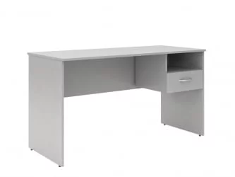 Стол письменный (S-1400) с правой подвесной тумбой Белый