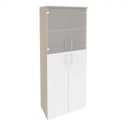 Шкаф высокий широкий ОНИКС О.СТ-1.7 Дуб Аттик/Белый / ONIX O.ST-1.7