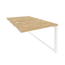 Стол-приставка двойной на О-образном м/к к опорым элем. ONIX O.MO-D.SPR-1.8 Тиквуд Светлый/Белый