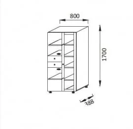 Детский шкаф для игрушек ПМ-3 Юниор-6