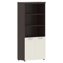 Шкаф с 1 комплектом глухих малых дверей и топом Torr LUX TLHC 85.5 Венге Магия Латте