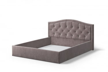 Кровать Стелла, 1400*2000 мм, велюр НЕО 08, коричневый / NEO