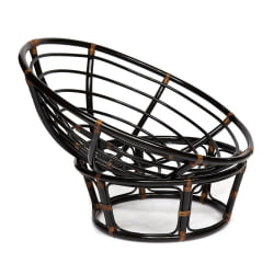 Кресло PAPASAN 23/01 W /с подушкой/ диаметр подушки 125 см, 115х101х104 см, Antique brown (античный черно-коричневый), ткань Коричневый