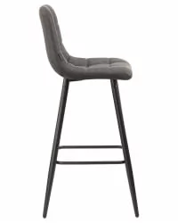 Стул барный ДОБРИН НИCОЛЕ Серая экокожа РУ-08 / DOBRIN NICOLE RU-08