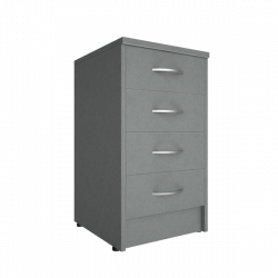 Тумба приставная (с замком) Riva А.ТП-4F-S Серый