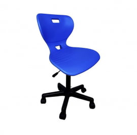 Стул мобильный на колесиках регулируемый АУРА Г (рост 6) Красный/Каркас черный / AURA G