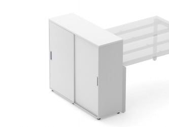 Тумба-купе высокая для рабочего модуля Deka 9.03.125 Белый