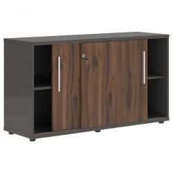 Шкаф с дверьми-купе ЕДИС ЕЛC 1343 Дуб Денвер темный Белый Мокко / EDIS ELC