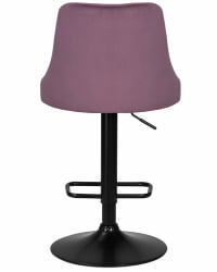 Стул барный DOBRIN JOSEPH BLACK (пудрово-сиреневый велюр (MJ9-52))
