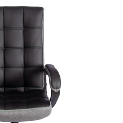 Кресло TRENDY (22) кож/зам/ткань, черный/серый, 36-6/12