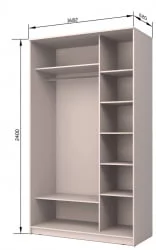 Шкаф-купе Хит-24-17-77 Орхидея Ясень шимо темный