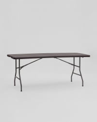 Стол складной чемодан пластиковый Кейт 180 Коричневый Стол складной чемодан пластиковый Кейт 180 Коричневый