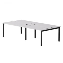 Бенч-система на 4 места на металлокаркасе, опоры 90 гр Everprof EVO 254S120 Белый Черный