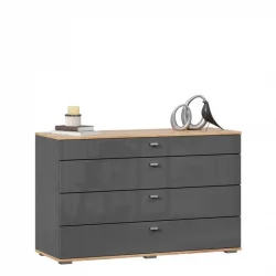 Комод 1200 с 4 ящиками Фиджи ЛД 659.050.000 Дуб Золотой Антрацит