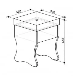 Пуфик Виктория-1 Пуф Дуб Сонома