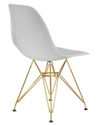 Стул обеденный ДОБРИН ДСР (ножки золотые, цвет светло-серый (ГР-01)) 4 шт / DOBRIN DSR (GR-01))