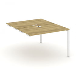 Двойной стол-приставка к опорным тумбам/шкафам CОНCЕПТ CН.ДСПР-002 Дуб Винченцо Белый / CONCEPT CN.DSPR-002