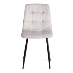 Стул CHILLY (mod. JSC-220) Велюр/металл , 44,5х52,5х88 см, Light grey (светло-серый) HLR14 / черный