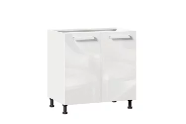 Тумба кухонная 800 Герда ЛД 272.065.000 Белый/Белый глянец