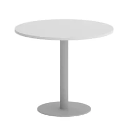 Стол журнальный круглый ХОМЕ ОФФИCЕ ВР.СП-5-90.1 Белый/Серый металл / HOME OFFICE VR.SP-5-90.1