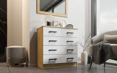 Детский комод Дуб вотан/Белый