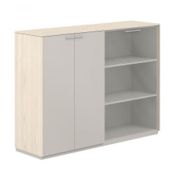 Шкаф средний двойной Атлас НЗ-0315+НЗ-0325.ЙН.ГС.ГЛ Ясень Наварра Серый камень / Atlas NZ-0315+NZ-0325.YN.GS.GL