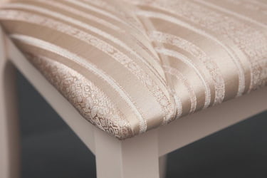 Стул Опера ( ОП-СC ) дерево гевея, 45х53х97см, иворй вхите (слоновая кость 2-5), ткань бежевая, рисунок золотистый (180-9 / Opera OP-SC ivory white