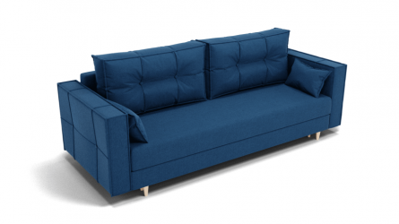 Диван Консул-1 НПБ (ЗР) Цвет фасада: Синий; Тип: Прямой; Материал фасада: Металл/Велюр