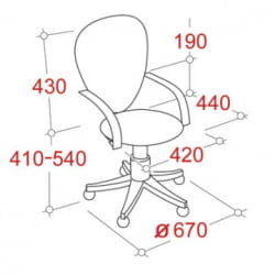 Кресло офисное UA_BETTA 649668 Черный