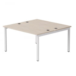 Бенч-система на 2 места на металлокаркасе, опоры 90 гр Everprof EVO 254S018 Дуб Соната Белый (1380)