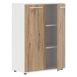 Шкаф с глухими средними дверьми ЕДИС ЕМCС 85.1 Дуб Денвер светлый Белый Белый / EDIS EMCS