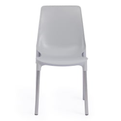 Стул GENIUS (mod 75) металл/пластик, 46x56x84cм, серый/ножки хром