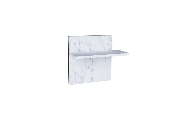 Полка навесная Норд ЛД.677.130.000 Белый/Черный_0