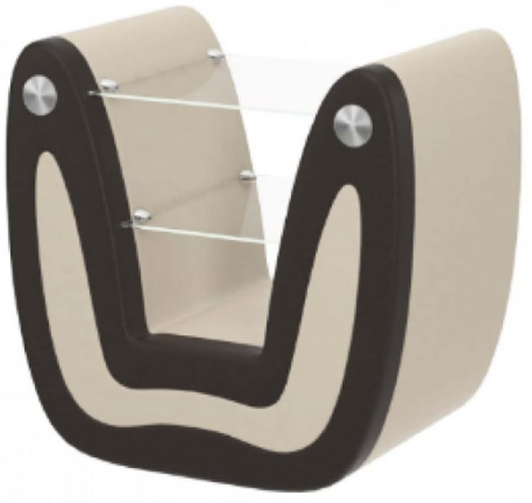 Тумба прикроватная с 2-мя полками №4 Бежевая_0