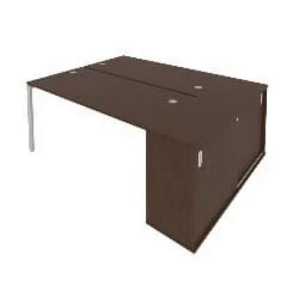 Рабочая станция с опорным шкафом-купе Metal System Б.РС-СШК-1.4 Венге/Серый_0