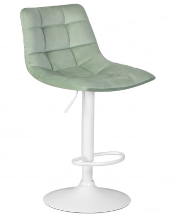 Стул барный ДОБРИН ТАИЛОР ВХИТЕ (пудрово-мятный велюр (МДЖ9-87)) 2 шт / DOBRIN TAILOR WHITE (MJ9-87))_2
